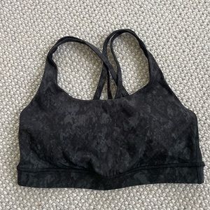 Black Snake Print Lululemon Sports Bra